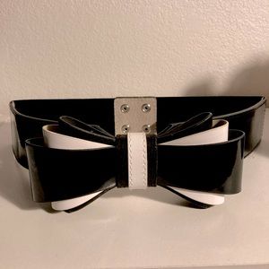 White House Black Market Bow Belt XS Retro Pinup